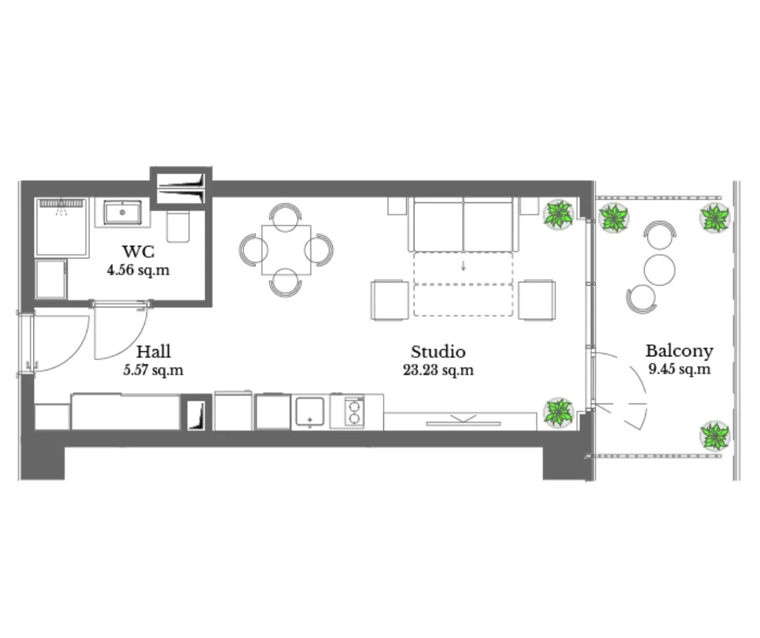Studio Apartment