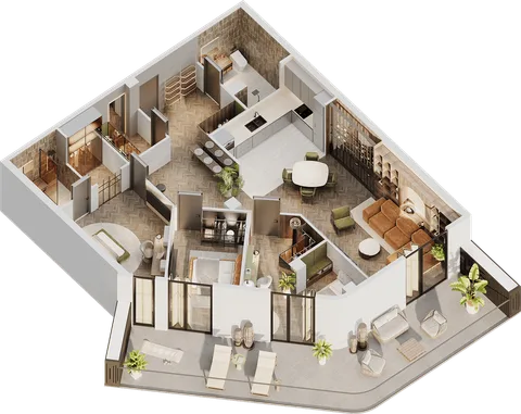 3-Schlafzimmer Apartment