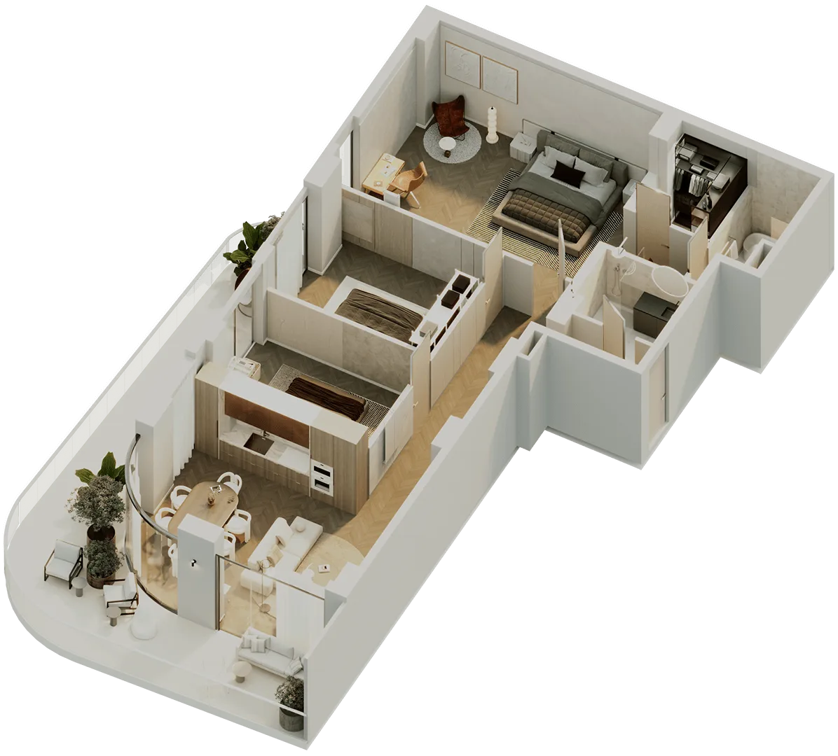 3-Schlafzimmer Apartment