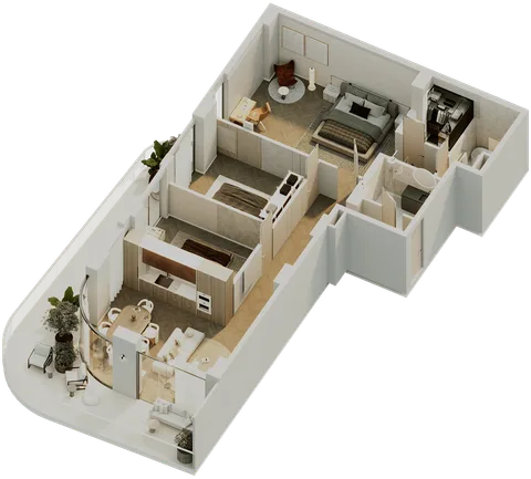 3-Schlafzimmer Apartment