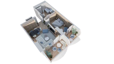 1-Schlafzimmer Apartment